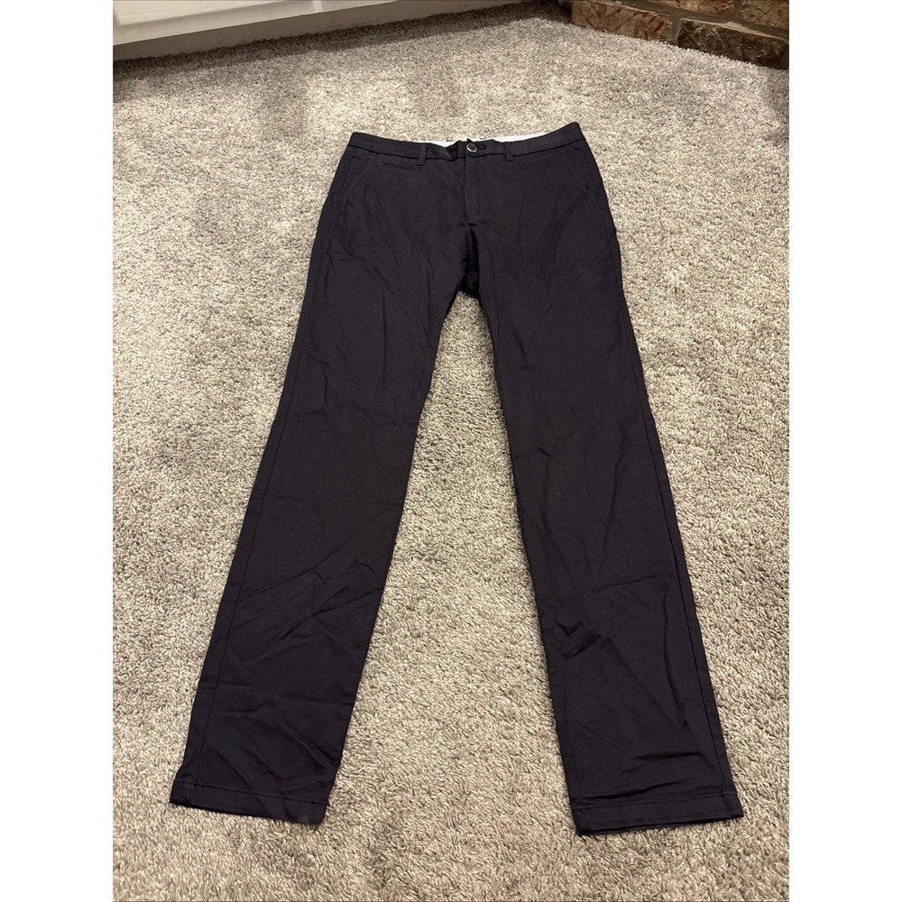Perk 32x34 Blue Stretch Slim Fit Chino Mens Pants Casual Work Preppy School